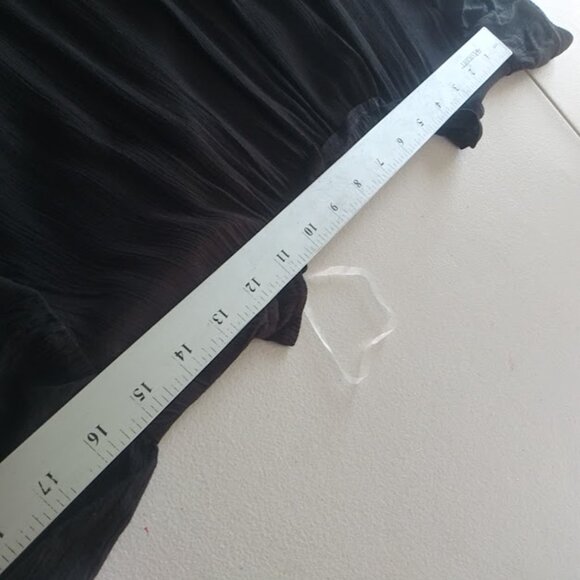 Terra & Sky flutter sleeve black blouse women's size 3X - Picture 9 of 14